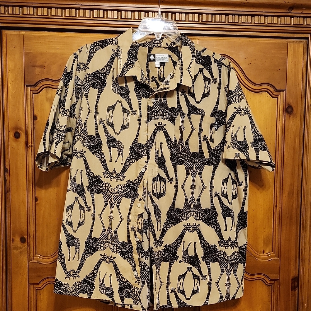 LRG Tan and Black Casual Shirt